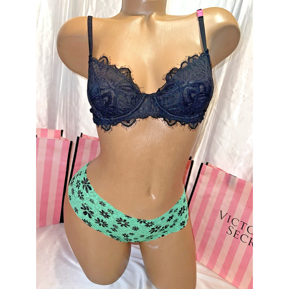 Victoria's Secret PINK Bra Unlined Plunge 32B Small Cheeky